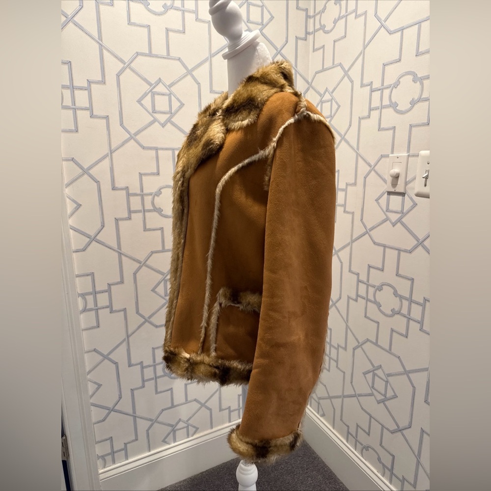 Excelled Collection Suede Shearling Jacket - Picture 6 of 12
